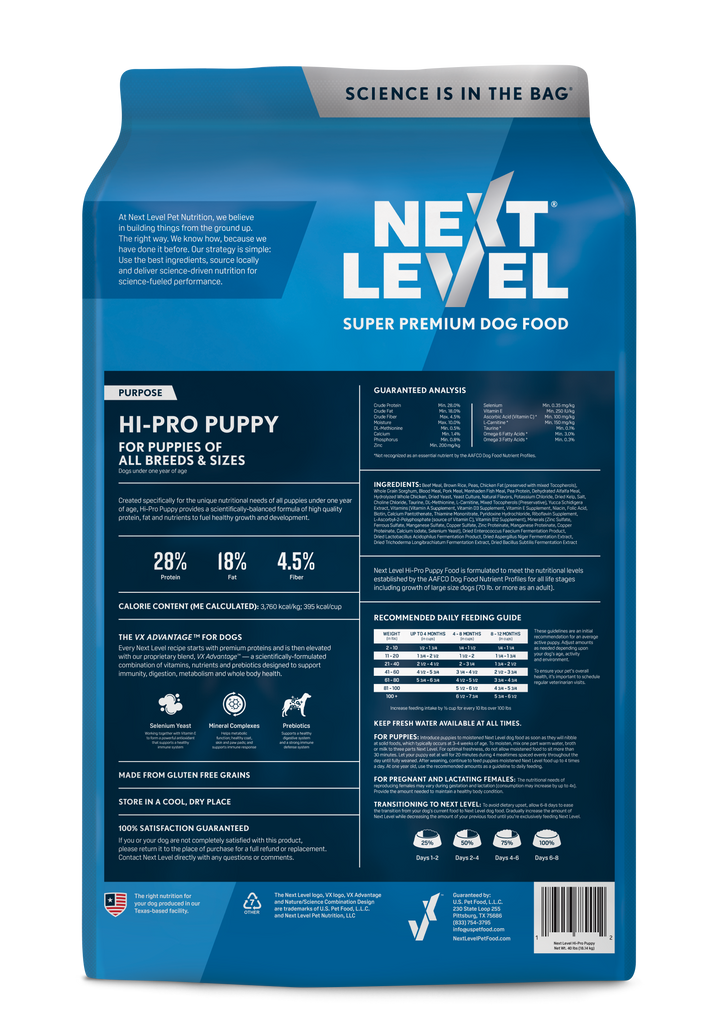 Next Level Super Premium Dog Food Hi-Pro Puppy - Robstown, Texas