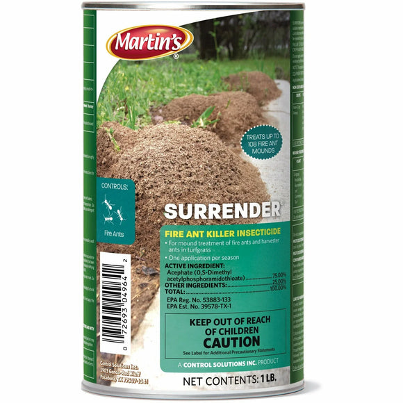 Control Solutions Surrender Fire Ant Killer, 1 Lb White (1 Lb, White)