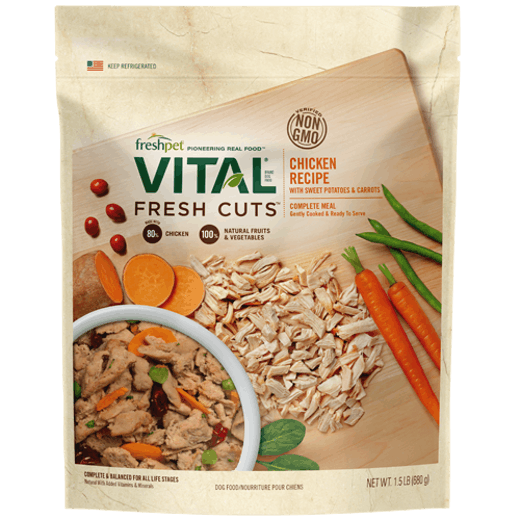 Freshpet Vital Fresh Cuts Chicken Recipe with Sweet Potatoes & Carrots for Dogs