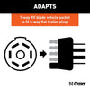 Curt Electrical Adapter (7-Way RV Blade Vehicle to 5-Way Flat Trailer, Packaged) #57251